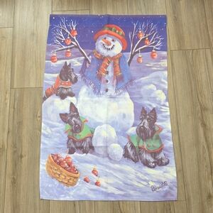 Caroline Treasures Scottie Dog Snowman Christmas Garden Flag by Suzanne Renaud